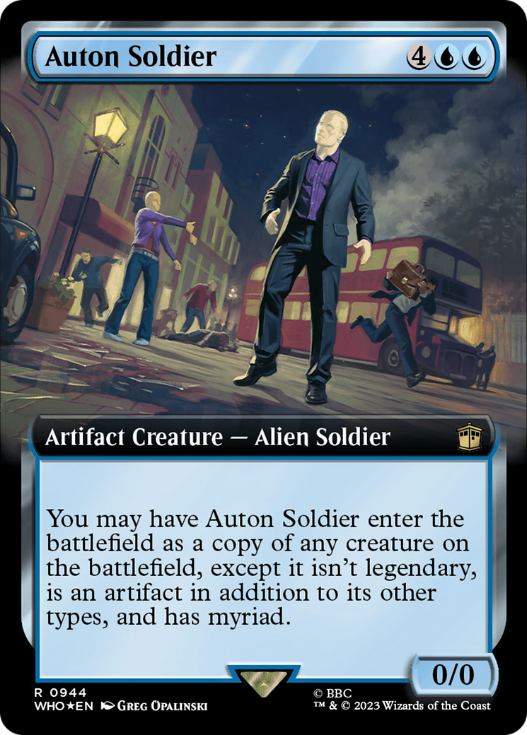 Auton Soldier (Extended Art) (Surge Foil) [Doctor Who] | Cards and Coasters CA