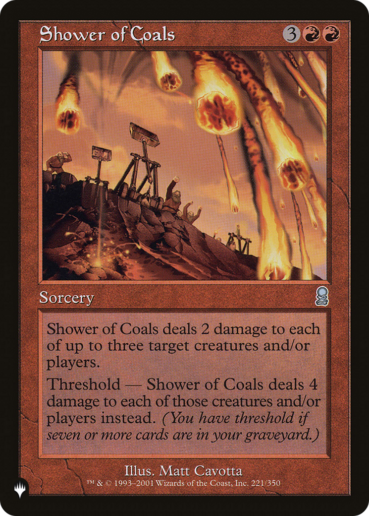 Shower of Coals [The List] | Cards and Coasters CA