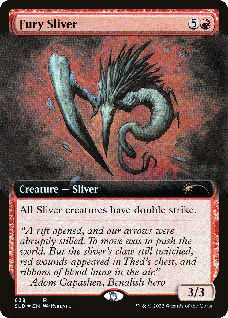 Fury Sliver (Extended Art) [Secret Lair Drop Promos] | Cards and Coasters CA