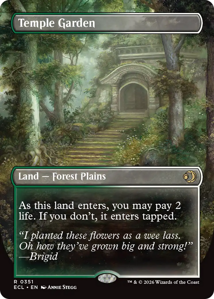 Temple Garden (Borderless) [Lorwyn Eclipsed] | Cards and Coasters CA