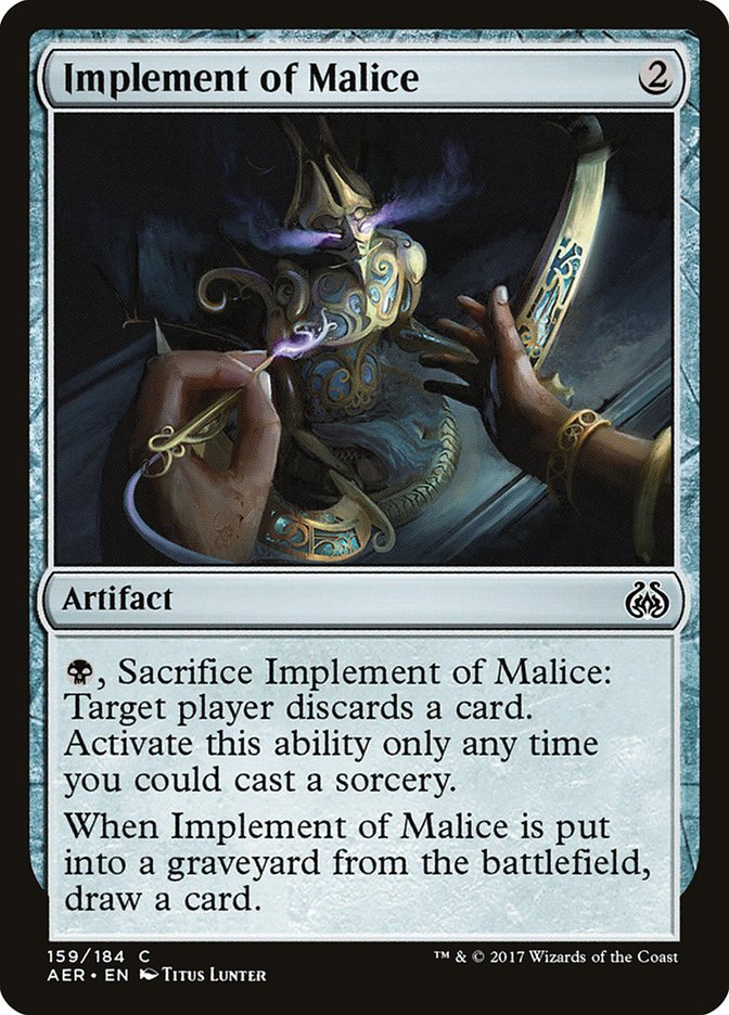 Implement of Malice [Aether Revolt] | Cards and Coasters CA