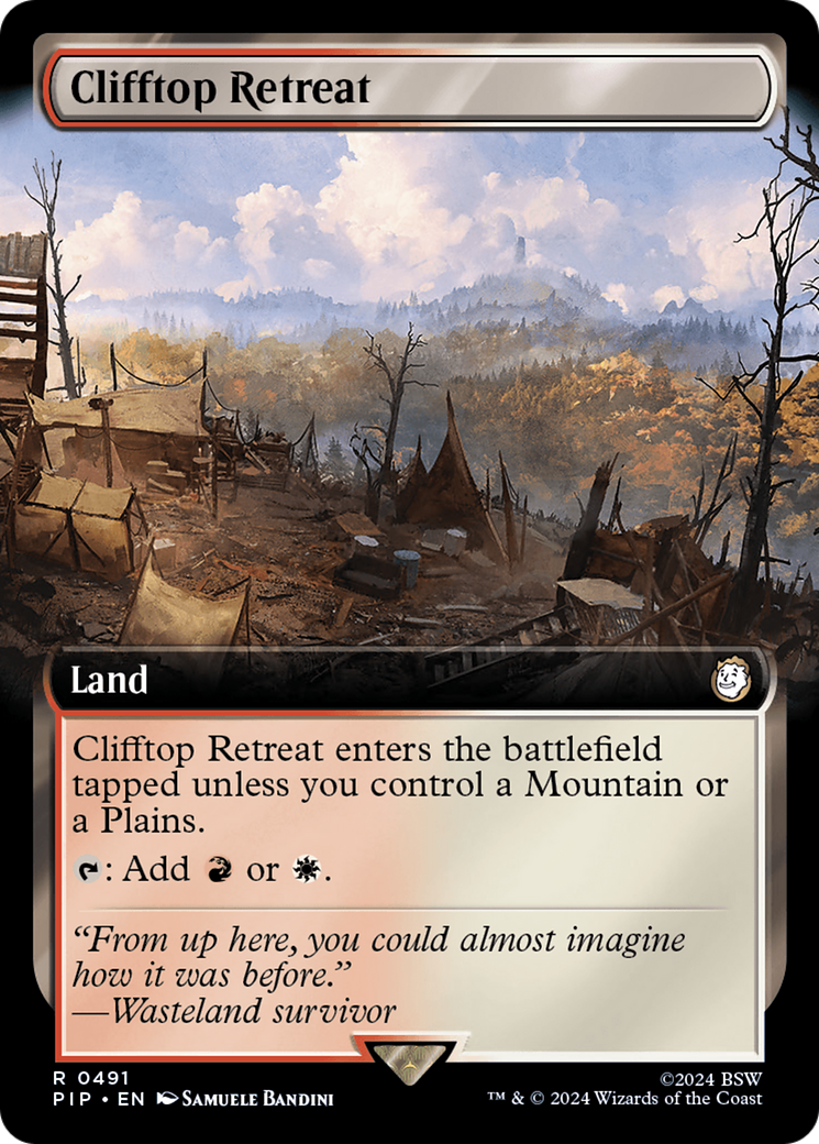 Clifftop Retreat (Extended Art) [Fallout] | Cards and Coasters CA