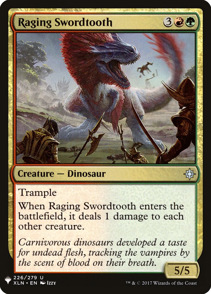 Raging Swordtooth [Mystery Booster] | Cards and Coasters CA