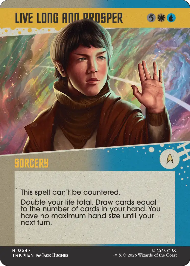 Live Long and Prosper (Showcase) (Surge Foil) [Star Trek] | Cards and Coasters CA