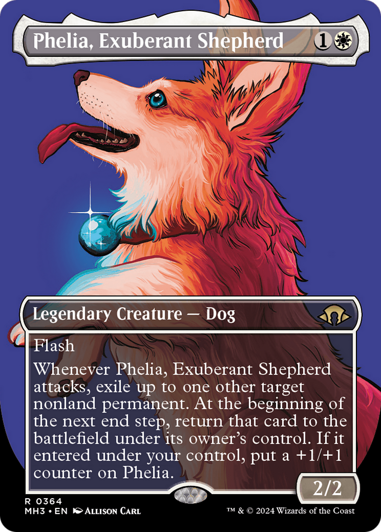 Phelia, Exuberant Shepherd (Borderless) [Modern Horizons 3] | Cards and Coasters CA