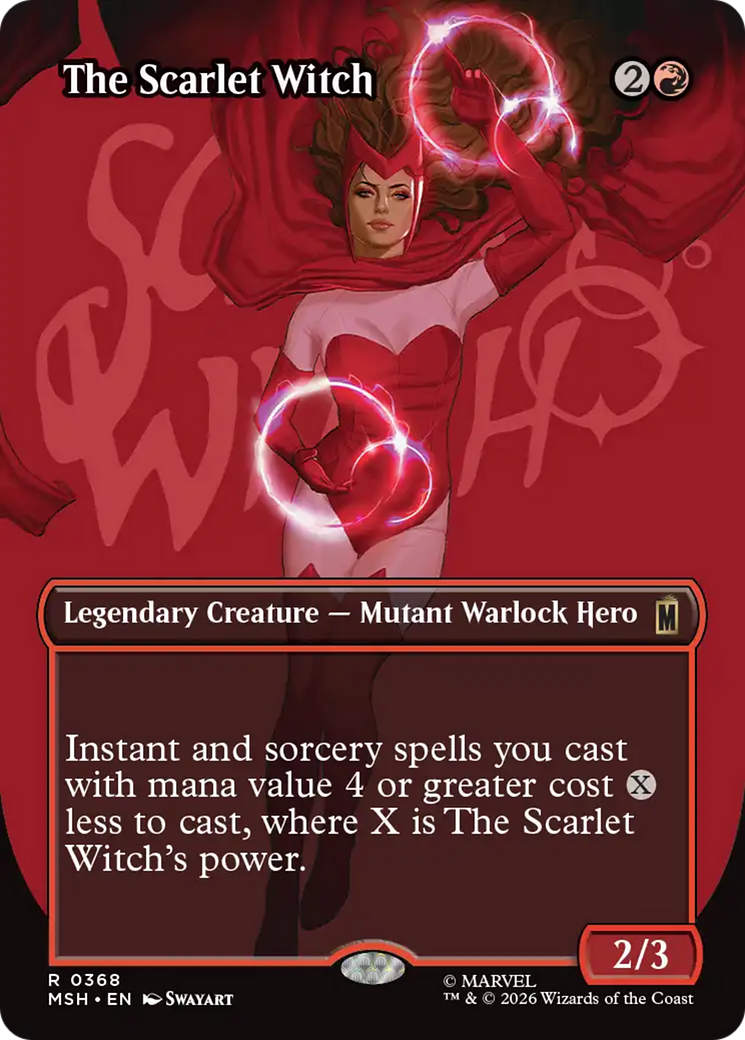 The Scarlet Witch (Borderless) [Marvel Super Heroes] | Cards and Coasters CA