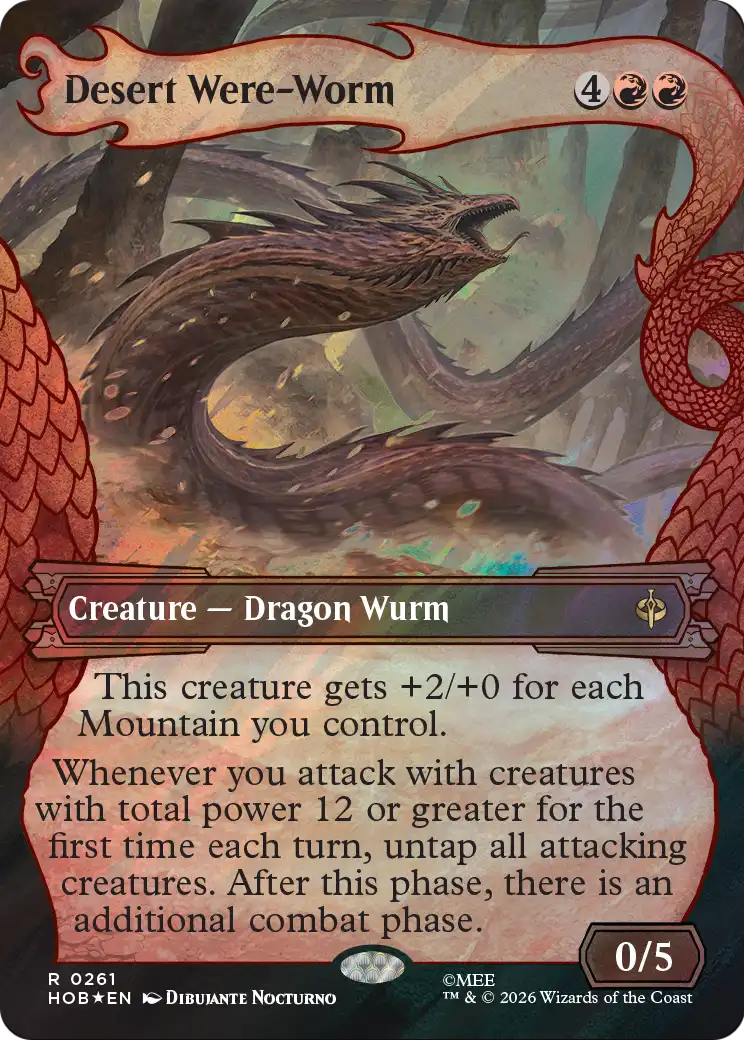 Desert Were-Worm (Showcase) (Surge Foil) [The Hobbit] | Cards and Coasters CA