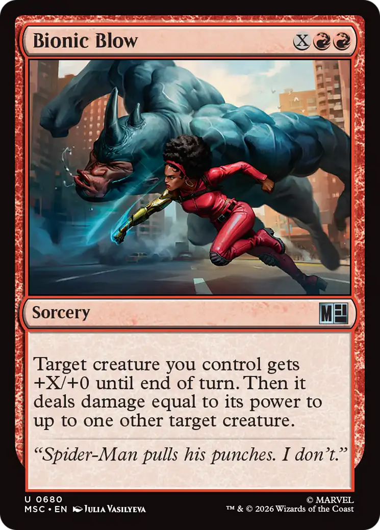 Bionic Blow [Marvel Super Heroes Commander] | Cards and Coasters CA
