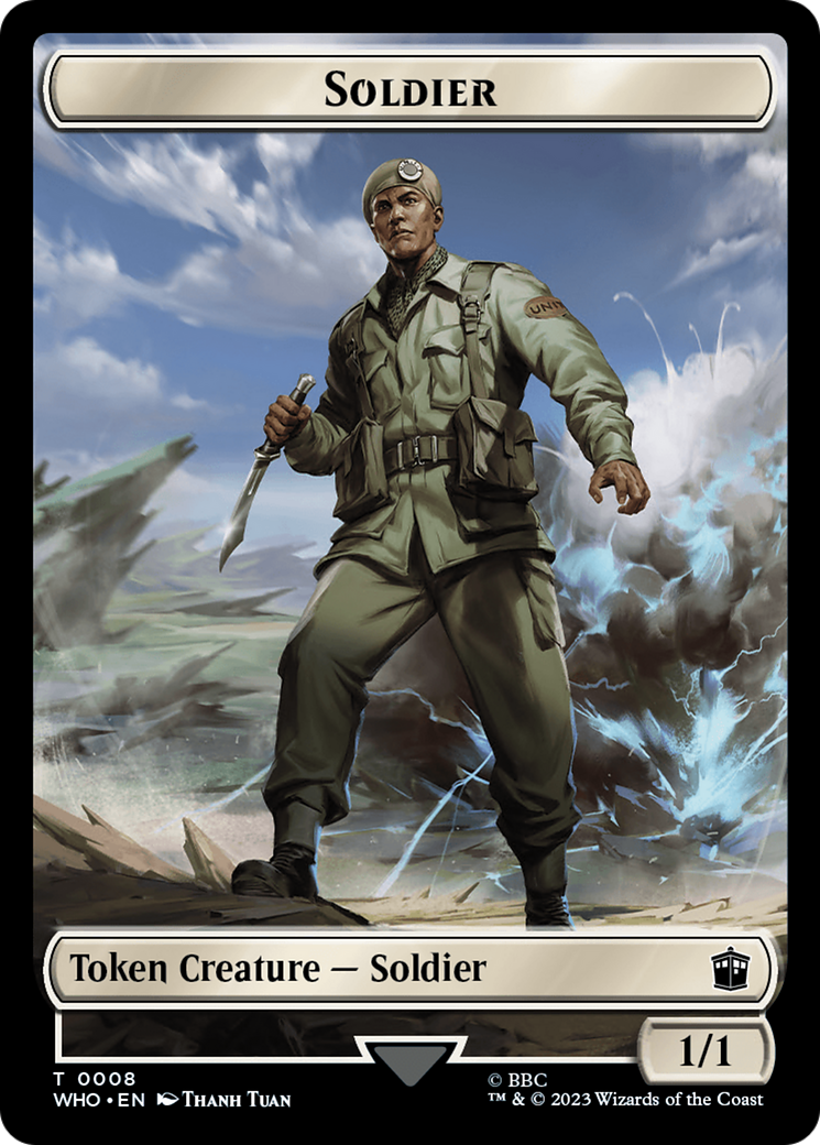 Soldier // Food (0026) Double-Sided Token [Doctor Who Tokens] | Cards and Coasters CA