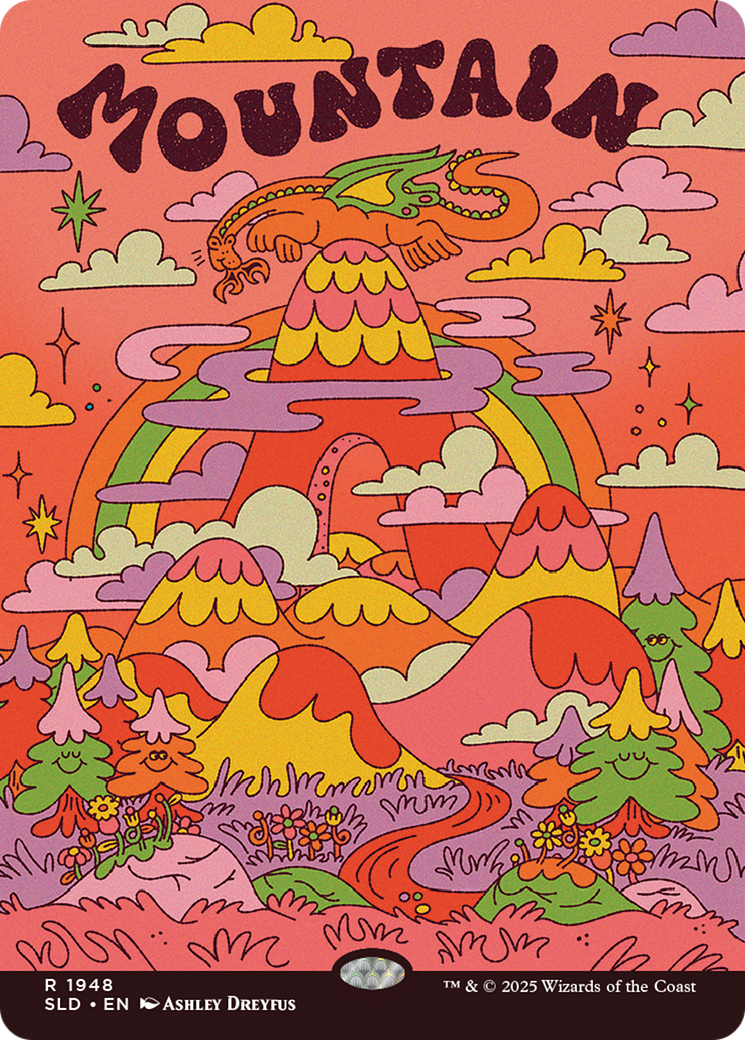 Mountain (1948) (Rainbow Foil) [Secret Lair Drop Series] | Cards and Coasters CA