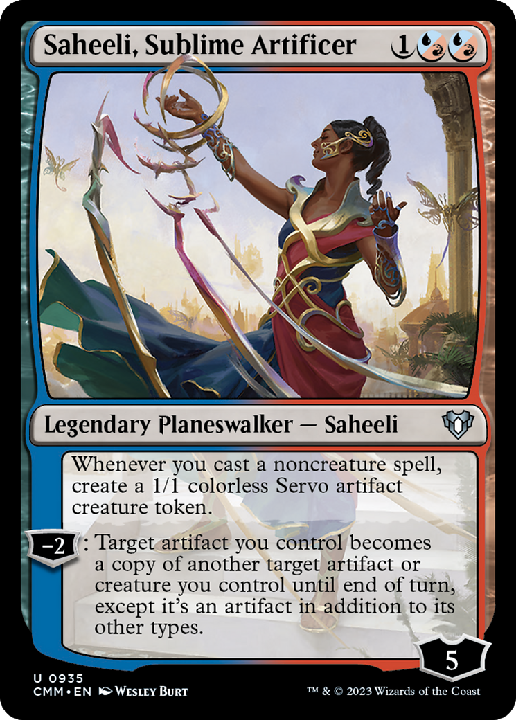 Saheeli, Sublime Artificer [Commander Masters] | Cards and Coasters CA