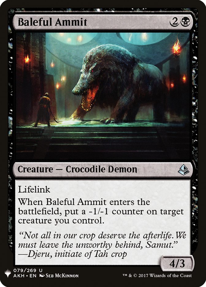 Baleful Ammit [Mystery Booster] | Cards and Coasters CA