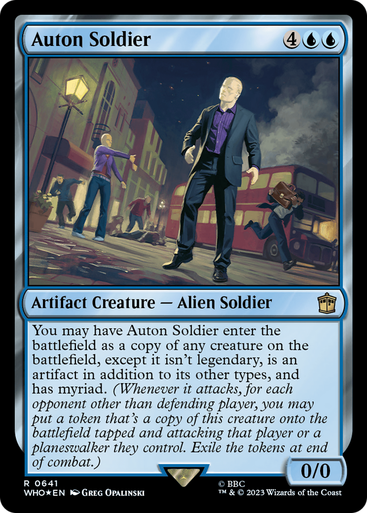 Auton Soldier (Surge Foil) [Doctor Who] | Cards and Coasters CA