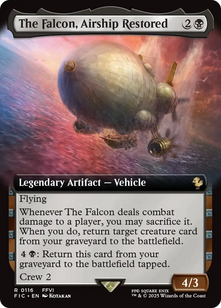The Falcon, Airship Restored (Extended Art) [FINAL FANTASY Commander] | Cards and Coasters CA