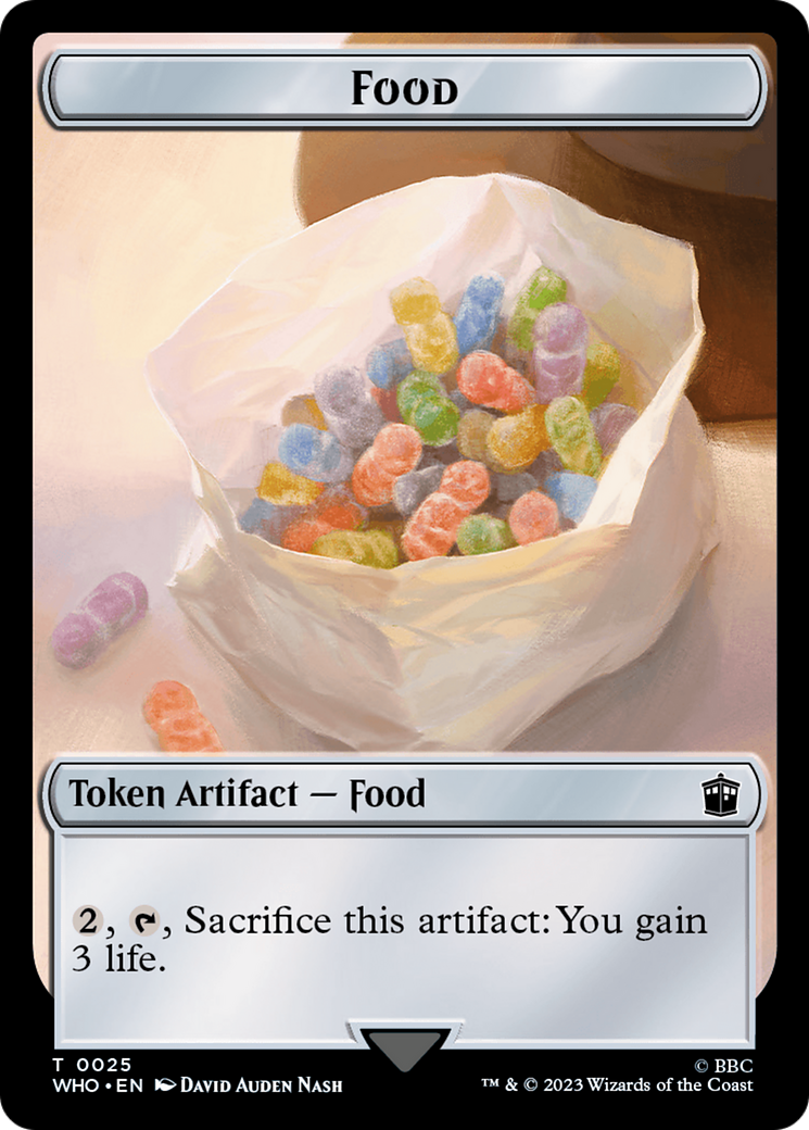 Alien Angel // Food (0025) Double-Sided Token [Doctor Who Tokens] | Cards and Coasters CA