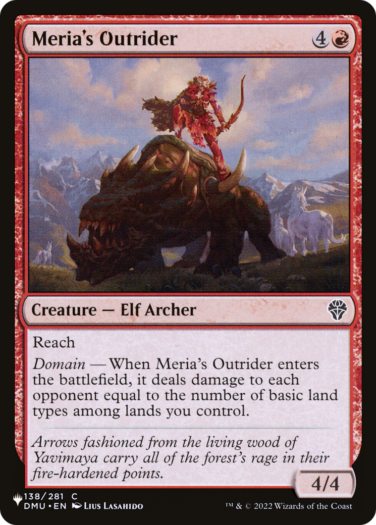 Meria's Outrider [The List Reprints] | Cards and Coasters CA