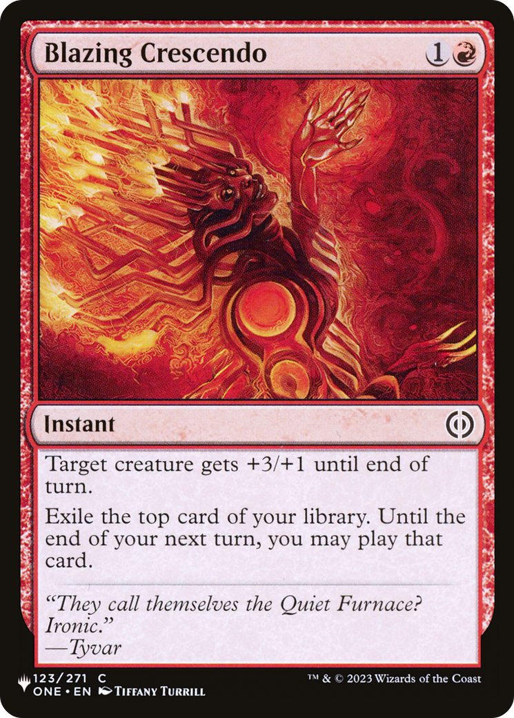 Blazing Crescendo [The List] | Cards and Coasters CA