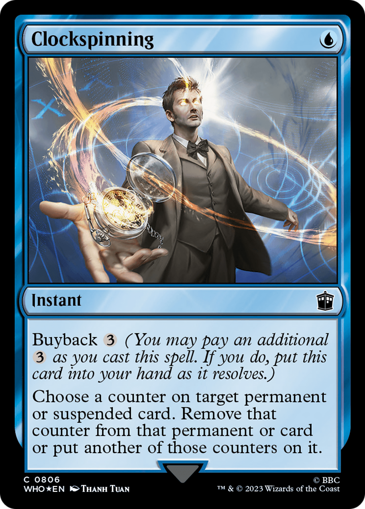 Clockspinning (Surge Foil) [Doctor Who] | Cards and Coasters CA