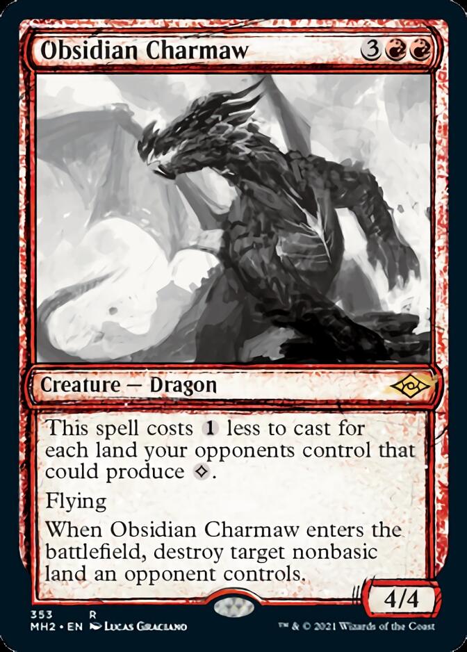 Obsidian Charmaw (Sketch) [Modern Horizons 2] | Cards and Coasters CA