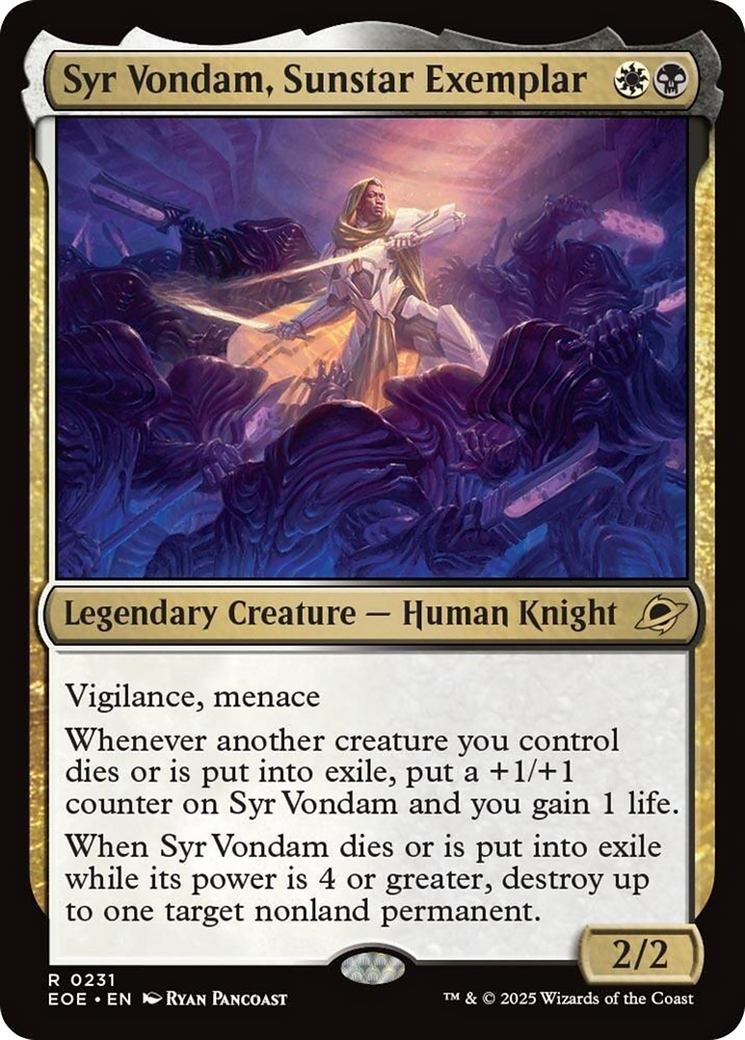Syr Vondam, Sunstar Exemplar [Edge of Eternities] | Cards and Coasters CA