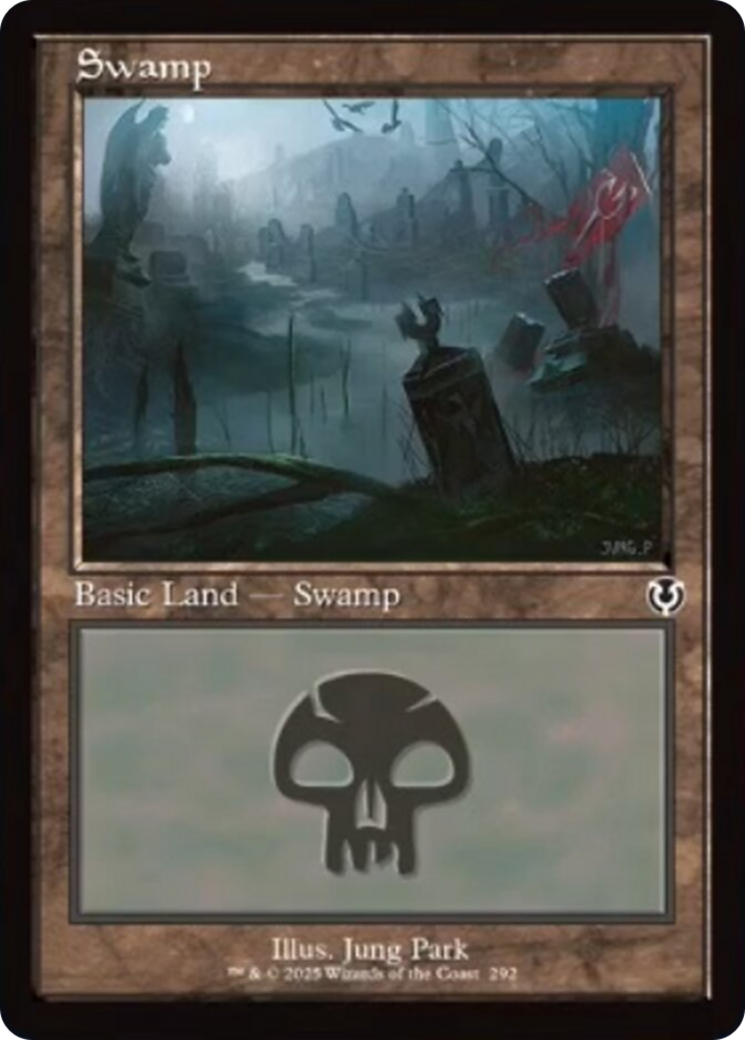 Swamp (292) (Retro Frame) [Innistrad Remastered] | Cards and Coasters CA