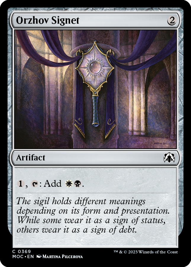 Orzhov Signet [March of the Machine Commander] | Cards and Coasters CA