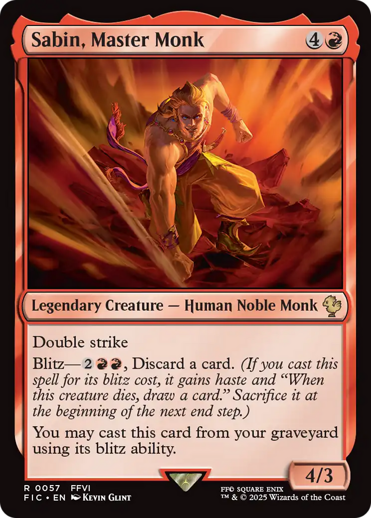 Sabin, Master Monk [FINAL FANTASY Commander] | Cards and Coasters CA