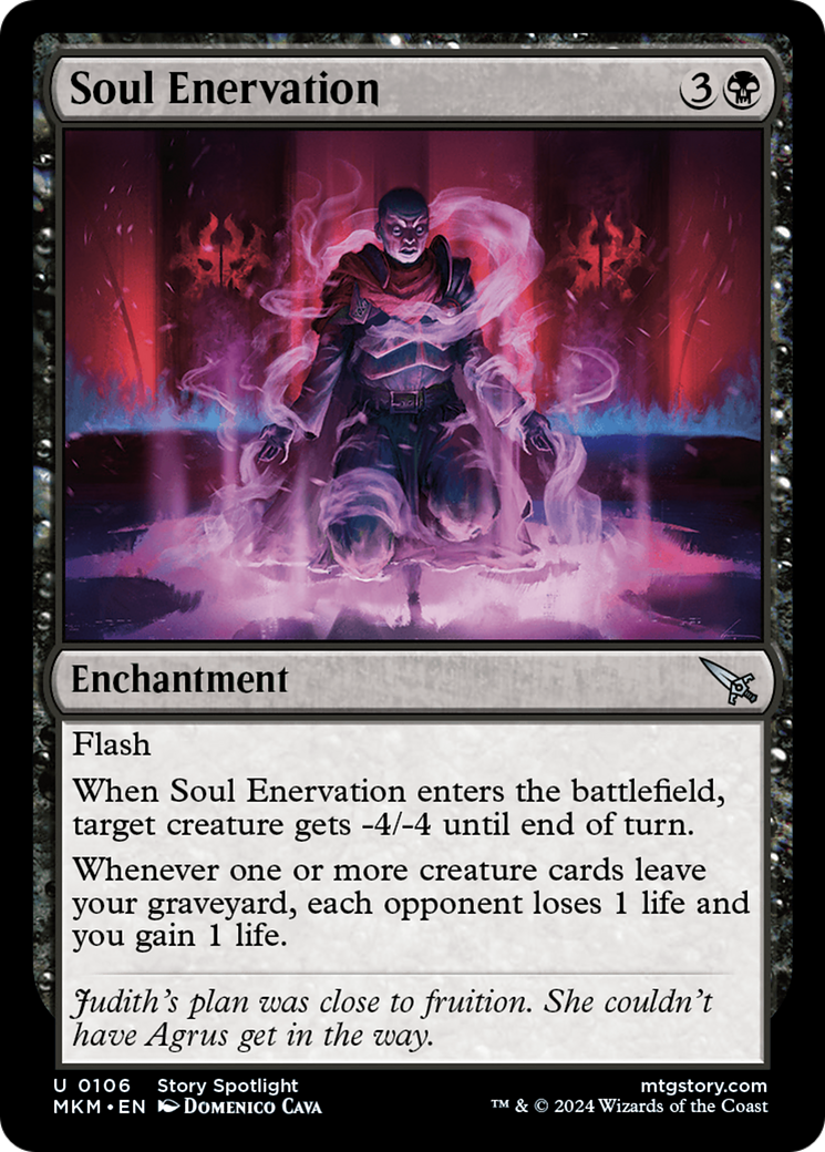 Soul Enervation [Murders at Karlov Manor] | Cards and Coasters CA