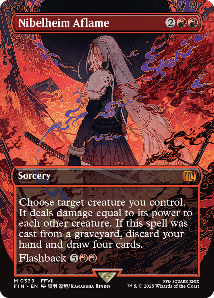 Nibelheim Aflame (Borderless) [FINAL FANTASY] | Cards and Coasters CA