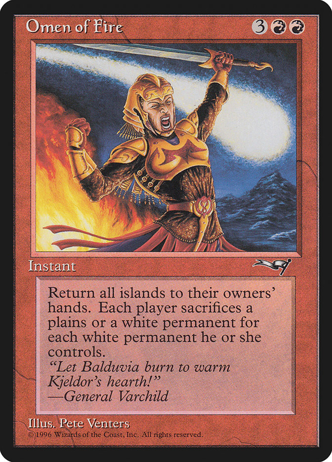 Omen of Fire [Alliances] | Cards and Coasters CA