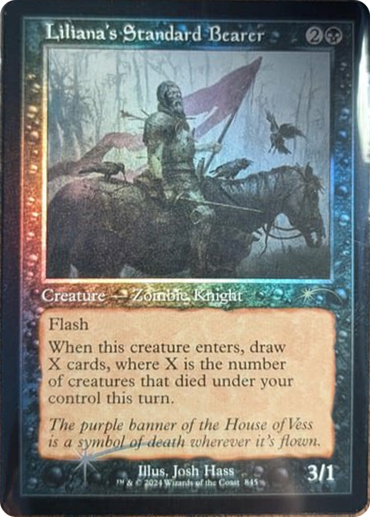 Liliana's Standard Bearer (Retro Frame) [Secret Lair Drop Series] | Cards and Coasters CA