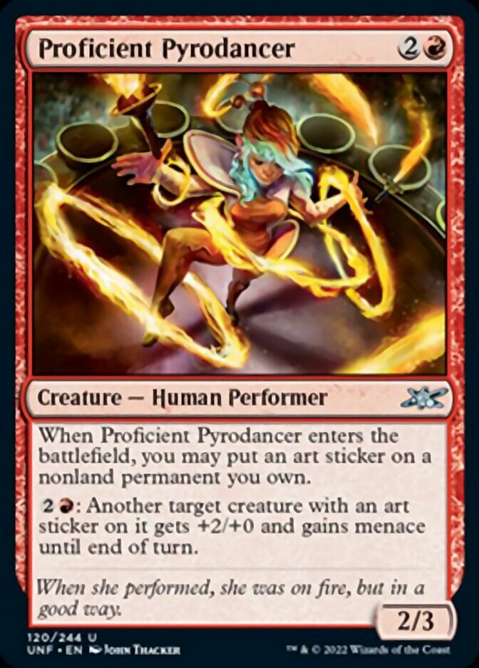 Proficient Pyrodancer [Unfinity] | Cards and Coasters CA
