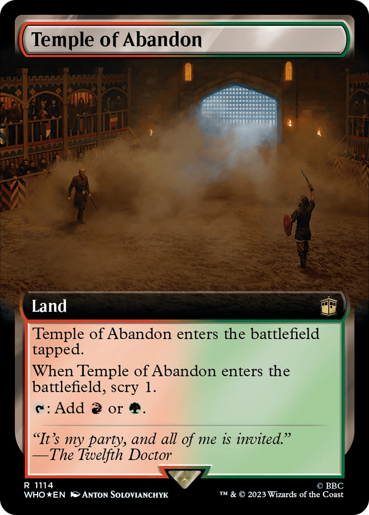 Temple of Abandon (Extended Art) (Surge Foil) [Doctor Who] | Cards and Coasters CA