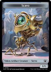 Feather // Servo Double-Sided Token [March of the Machine Commander Tokens] | Cards and Coasters CA