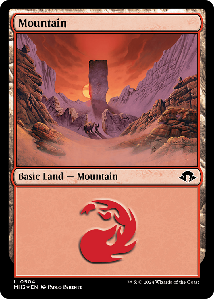 Mountain (0504) (Ripple Foil) [Modern Horizons 3] | Cards and Coasters CA