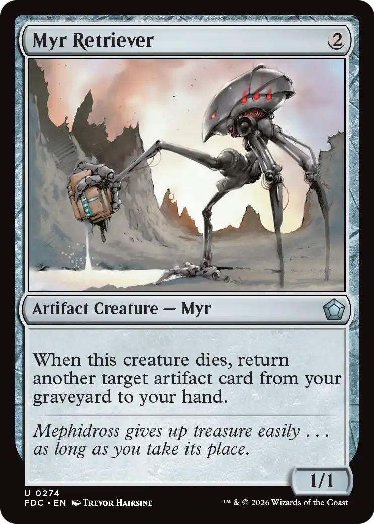 Myr Retriever [Foundations Commander] | Cards and Coasters CA