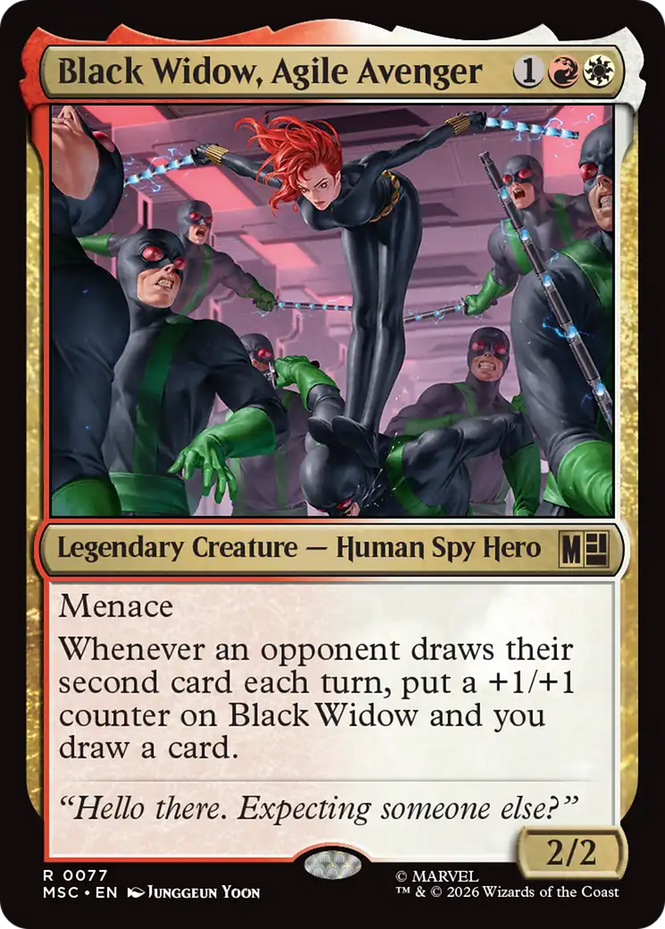 Black Widow, Agile Avenger [Marvel Super Heroes Commander] | Cards and Coasters CA