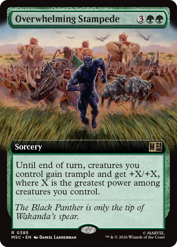 Overwhelming Stampede (Extended Art) [Marvel Super Heroes Commander] | Cards and Coasters CA