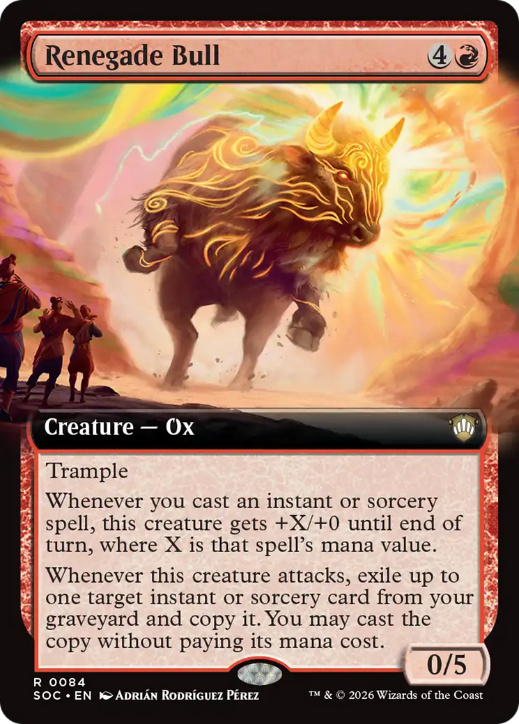 Renegade Bull (Extended Art) [Secrets of Strixhaven Commander] | Cards and Coasters CA