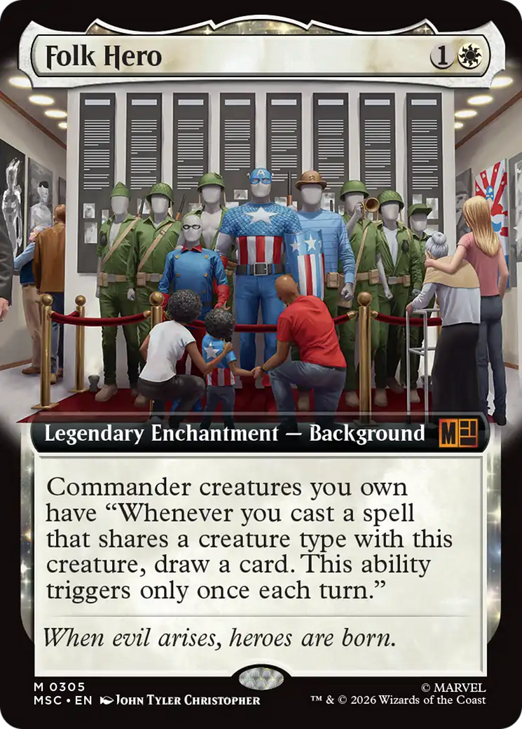 Folk Hero (Extended Art) [Marvel Super Heroes Commander] | Cards and Coasters CA