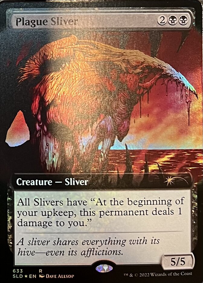 Plague Sliver (Extended Art) [Secret Lair Drop Promos] | Cards and Coasters CA