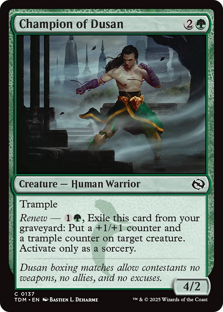 Champion of Dusan [Tarkir: Dragonstorm] | Cards and Coasters CA
