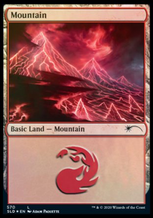 Mountain (Lightning) (570) [Secret Lair Drop Promos] | Cards and Coasters CA