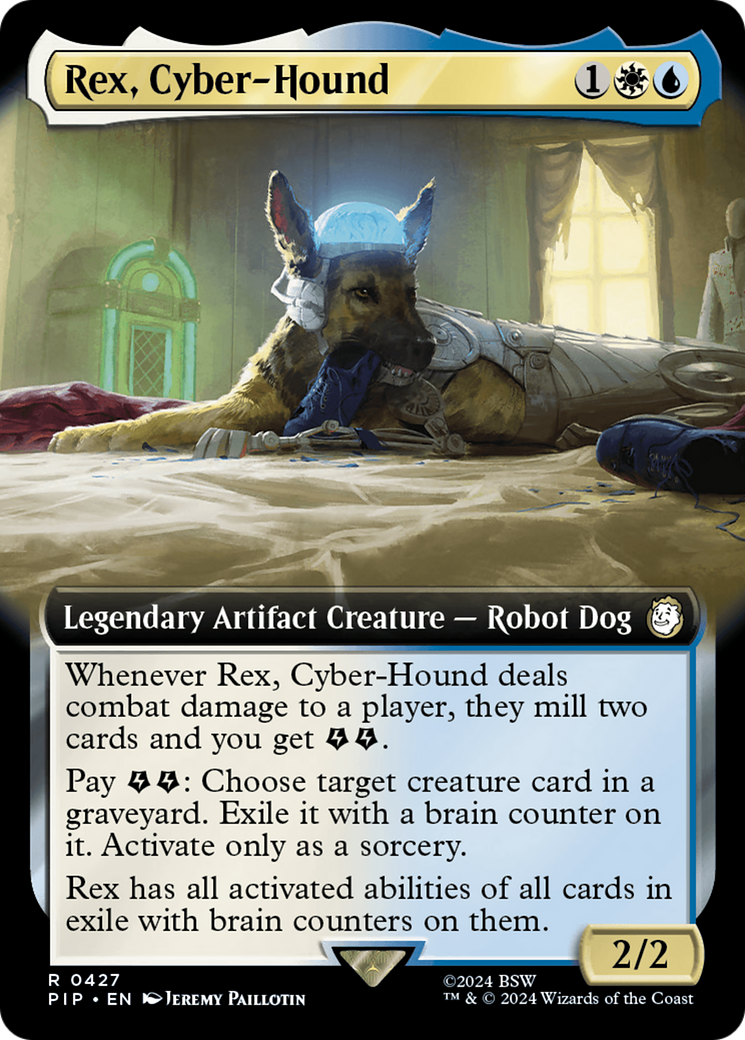 Rex, Cyber-Hound (Extended Art) [Fallout] | Cards and Coasters CA