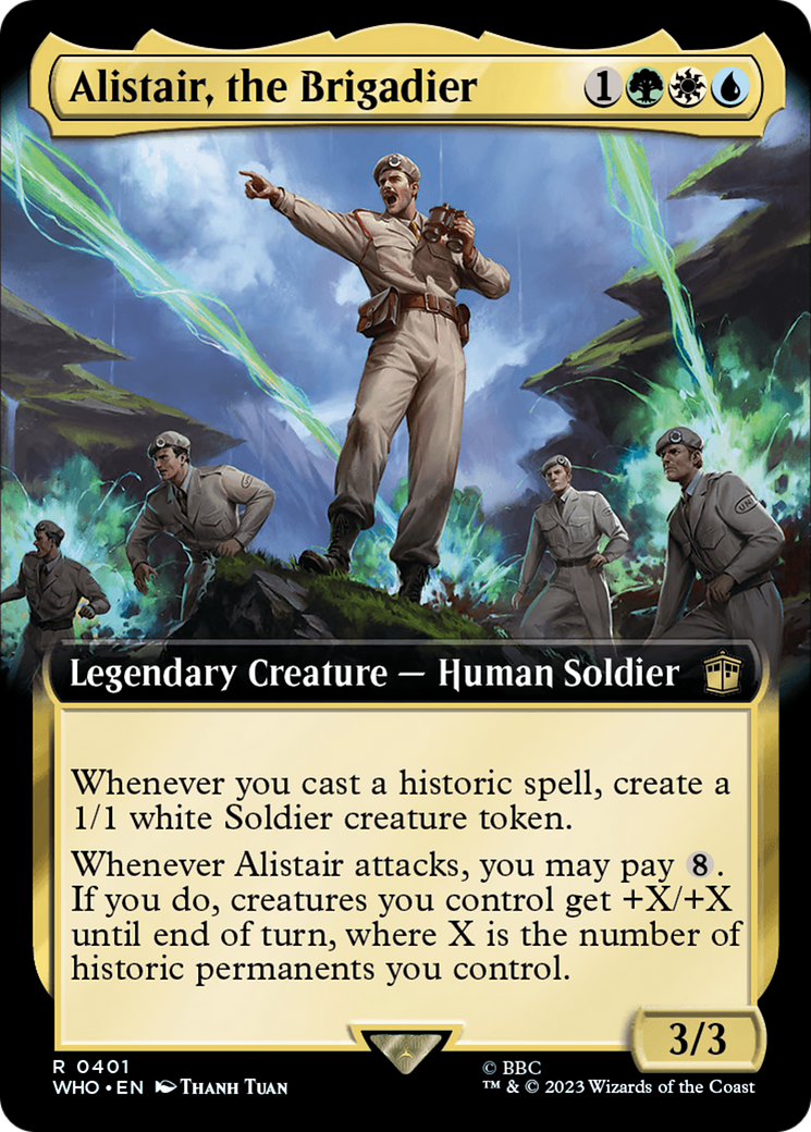 Alistair, the Brigadier (Extended Art) [Doctor Who] | Cards and Coasters CA