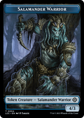 Salamander Warrior // Treasure Double-Sided Token [The Lost Caverns of Ixalan Commander Tokens] | Cards and Coasters CA