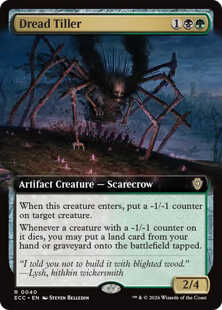 Dread Tiller (Extended Art) [Lorwyn Eclipsed Commander] | Cards and Coasters CA