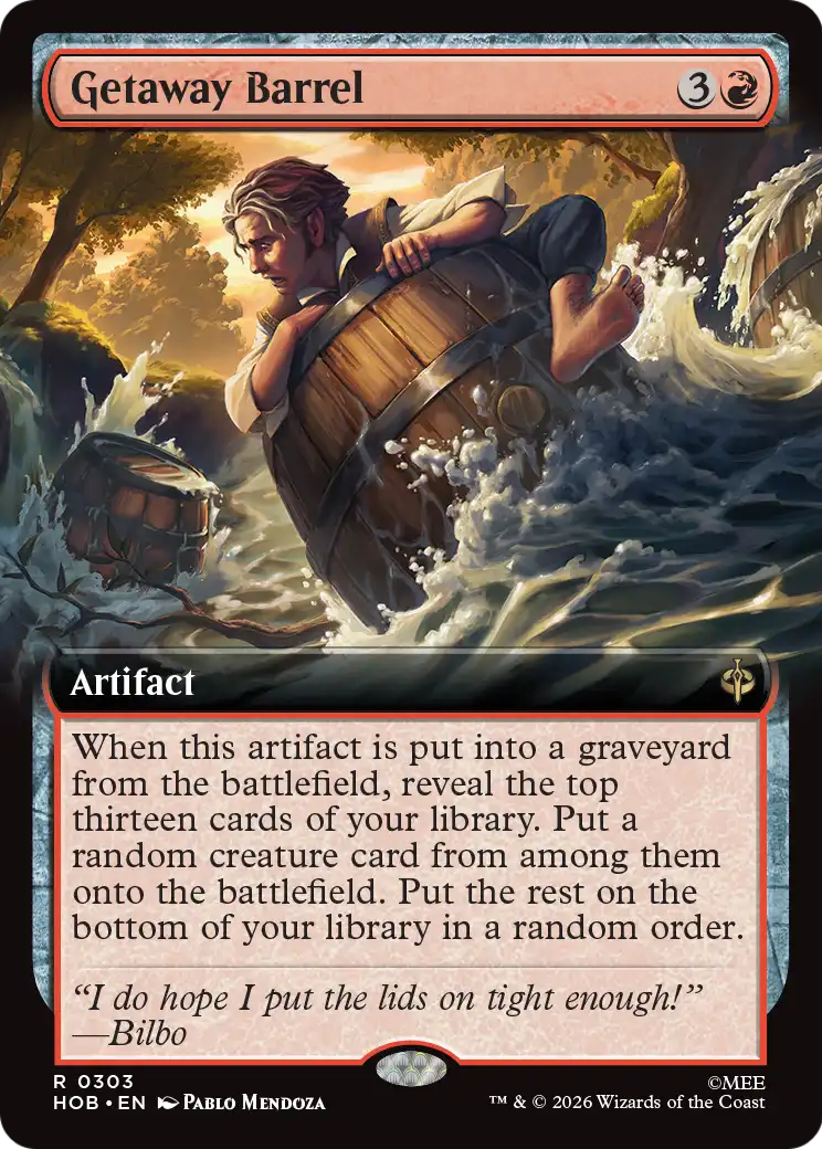 Getaway Barrel (Extended Art) [The Hobbit] | Cards and Coasters CA