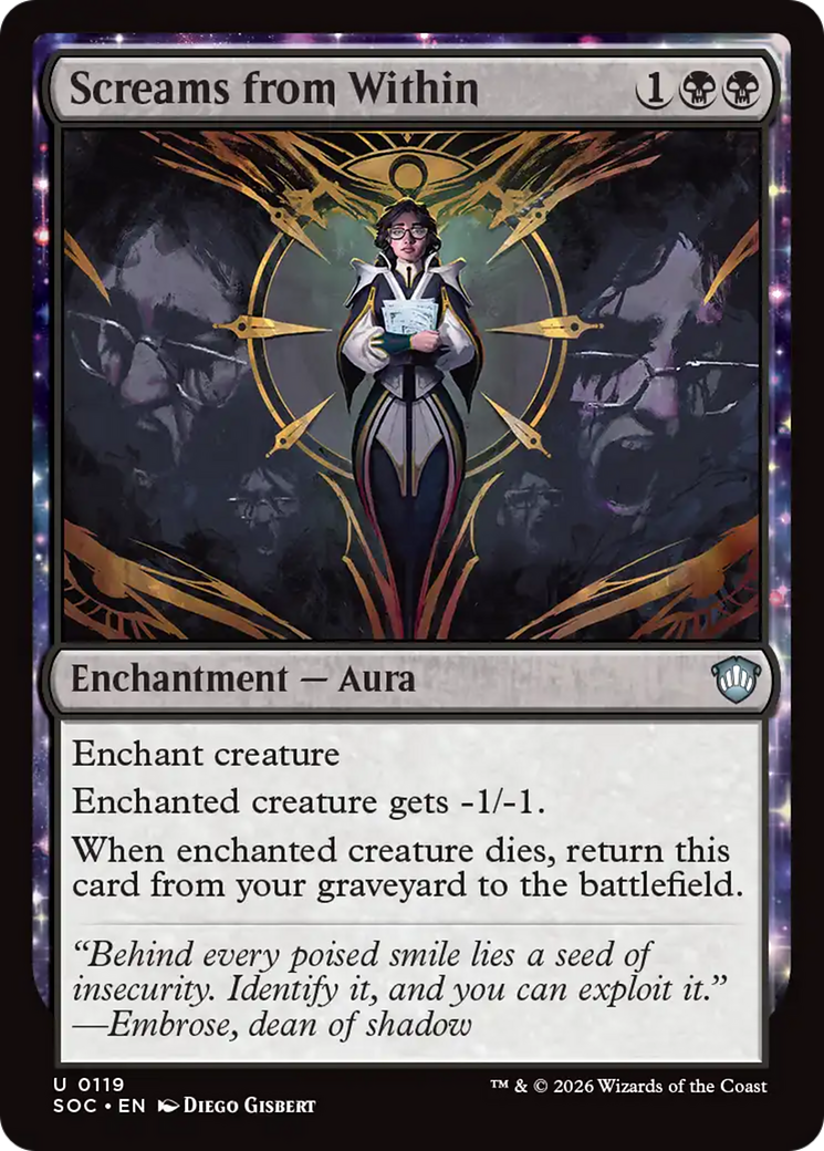 Screams from Within [Secrets of Strixhaven Commander] | Cards and Coasters CA