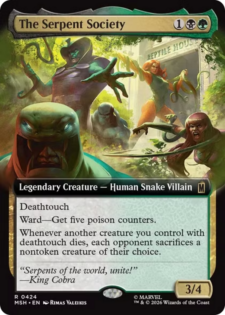 The Serpent Society (Extended Art) [Marvel Super Heroes] | Cards and Coasters CA